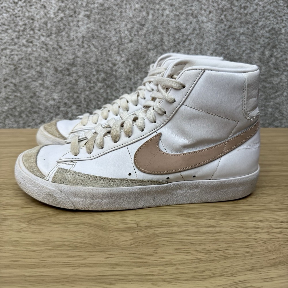 Nike Blazer Mid '77 Shoes Womens Size 8.5 White Pink Leather Sneakers CZ1055-118